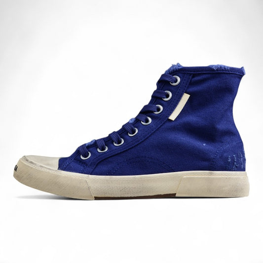 Balenciaga Paris High Top Canvas Sneakers – Blue - Best Reps Website 2025