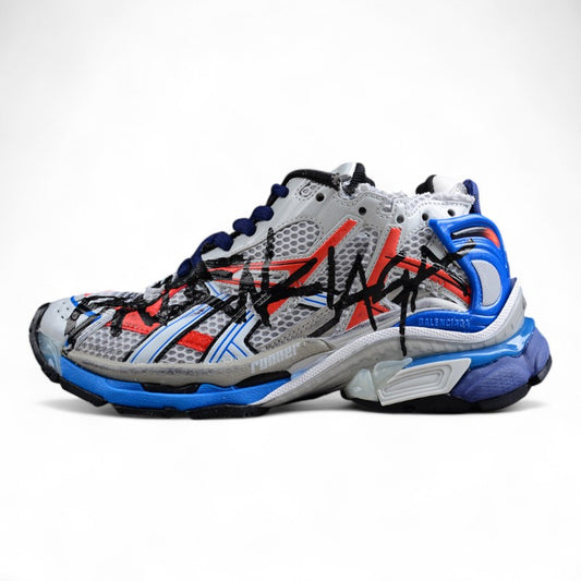 Balenciaga Runner 7.0 – Blue/Orange Graffiti - Best Reps Website 2025