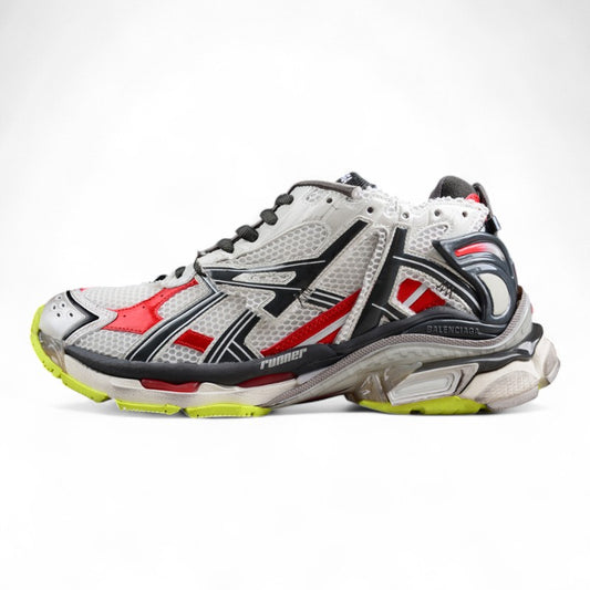 Balenciaga Runner Sneaker in Black, White, Red, and Neon Yellow - Best Reps Website 2025