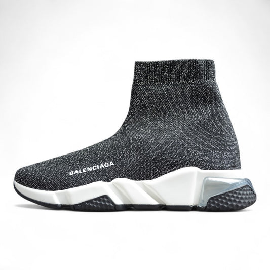 Balenciaga Speed Graffiti Trainers in Grey/White - Best Reps Website 2025