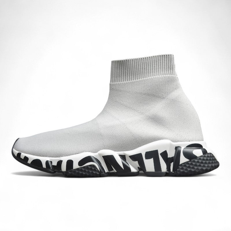 Balenciaga Speed Graffiti Trainers in White/Black - Best Reps Website 2025