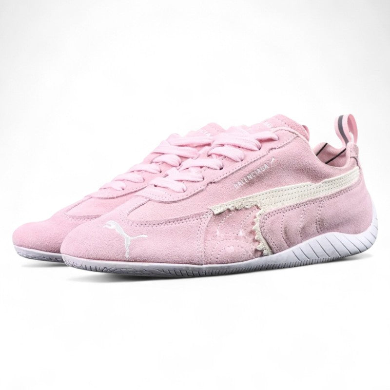 Balenciaga Speedcat Suede in Pink/White