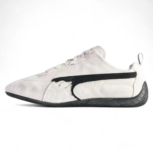 Balenciaga Speedcat Suede in White & Black