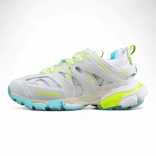 Balenciaga Track – White / Fluorescent Yellow / Turquoise - Best Reps Website 2025