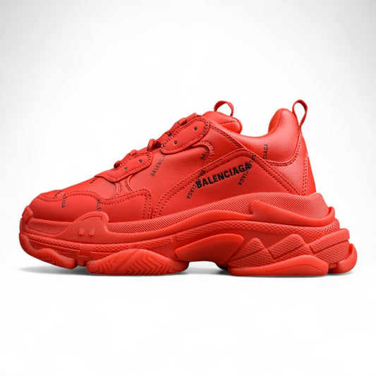 Balenciaga Triple S – Allover Logo Red - Best Reps Website 2025