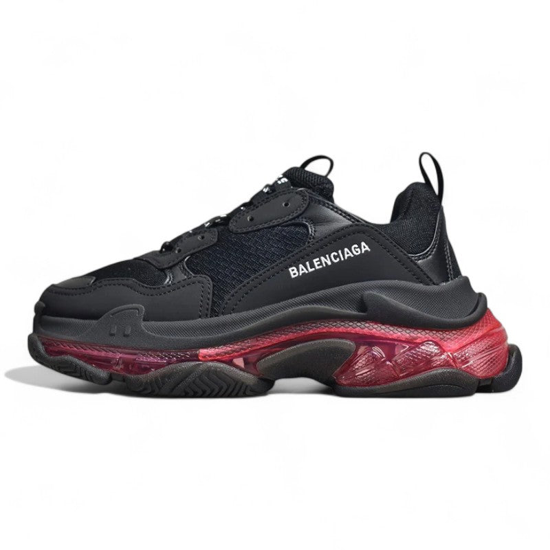 Balenciaga Triple S Clear Sole Black Red