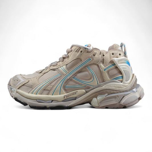Balenciaga Women's Runner Sneaker in Taupe/Blue - Best Reps Website 2025