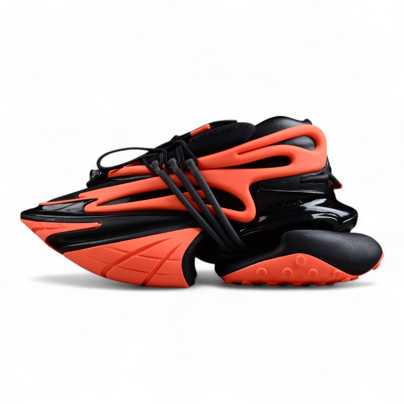 Balmain Unicorn Sneakers in Black/Orange – Neoprene &amp; Leather - Best Reps Website 2025