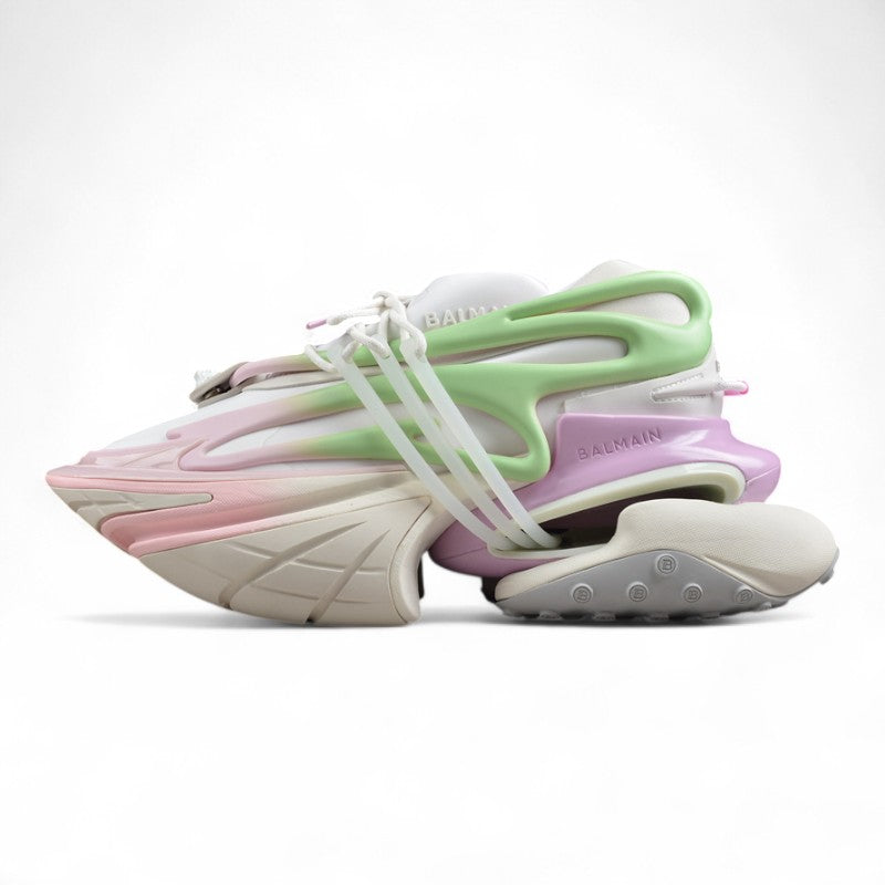 Balmain Unicorn Trainers in Neoprene and Leather Light Pink/Jade - Best Reps Website 2025