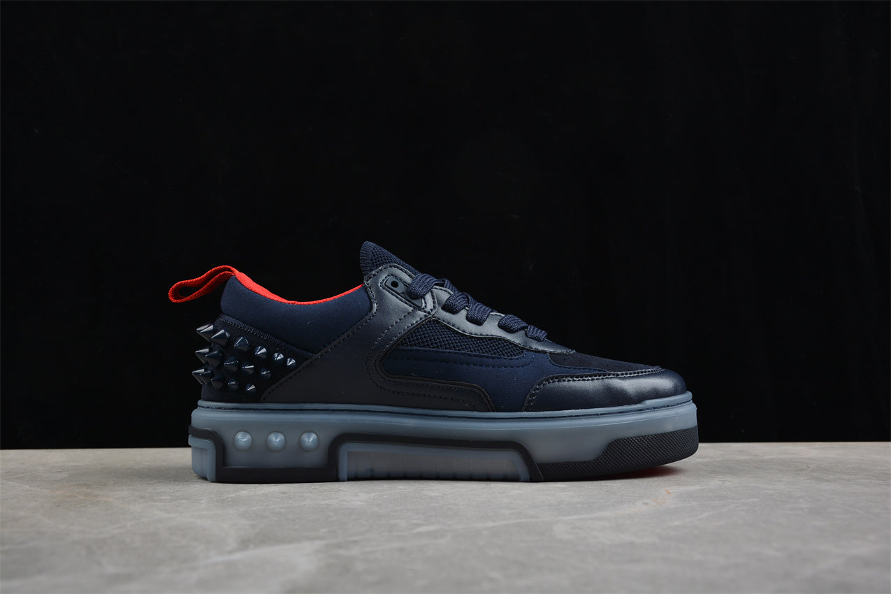  Christian Louboutin Astroloubi Lace-Up Sneakers in Navy Blue -Switchreps