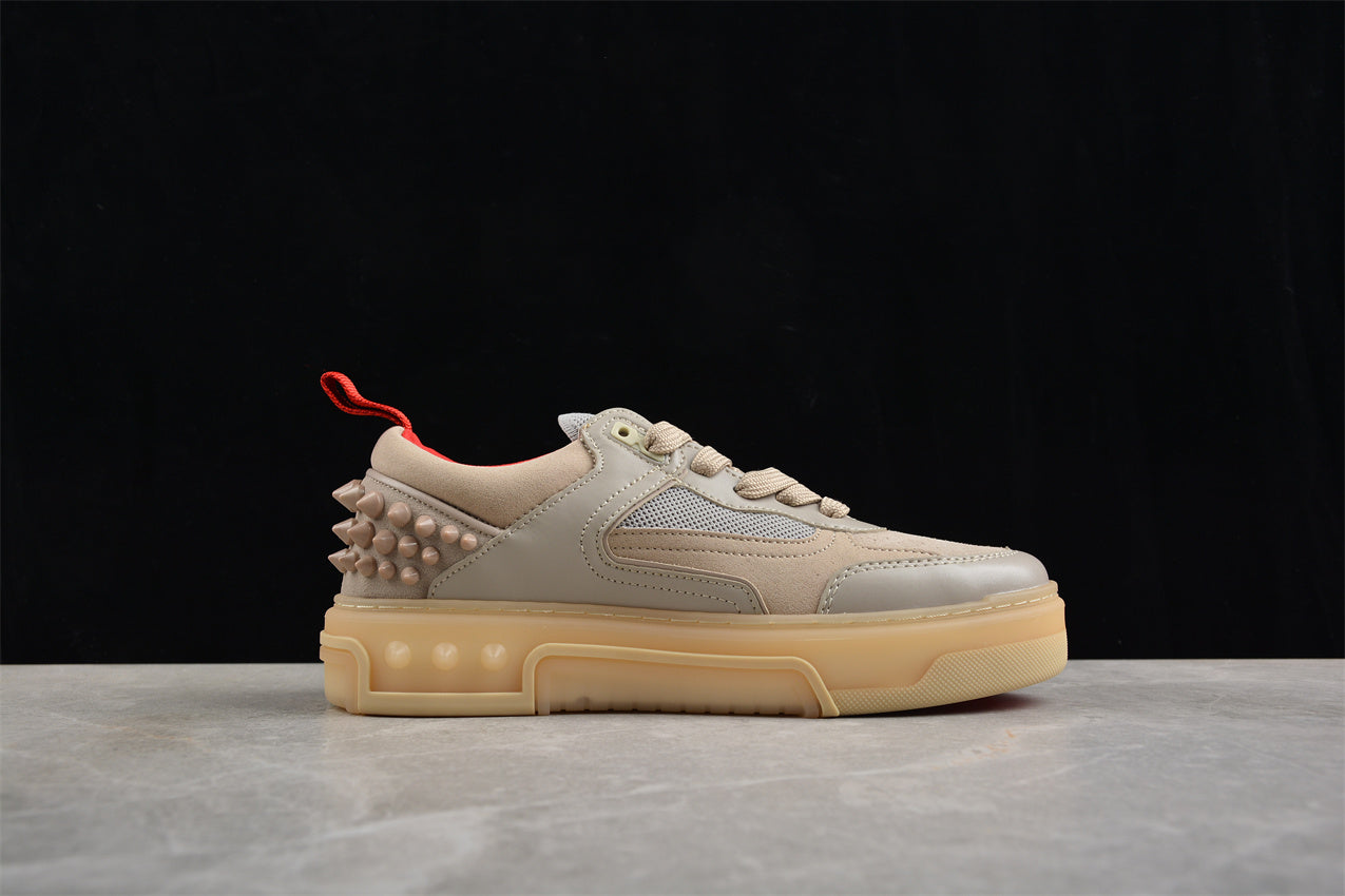  Christian Louboutin Astroloubi Leather Sneakers in Grey -Switchreps