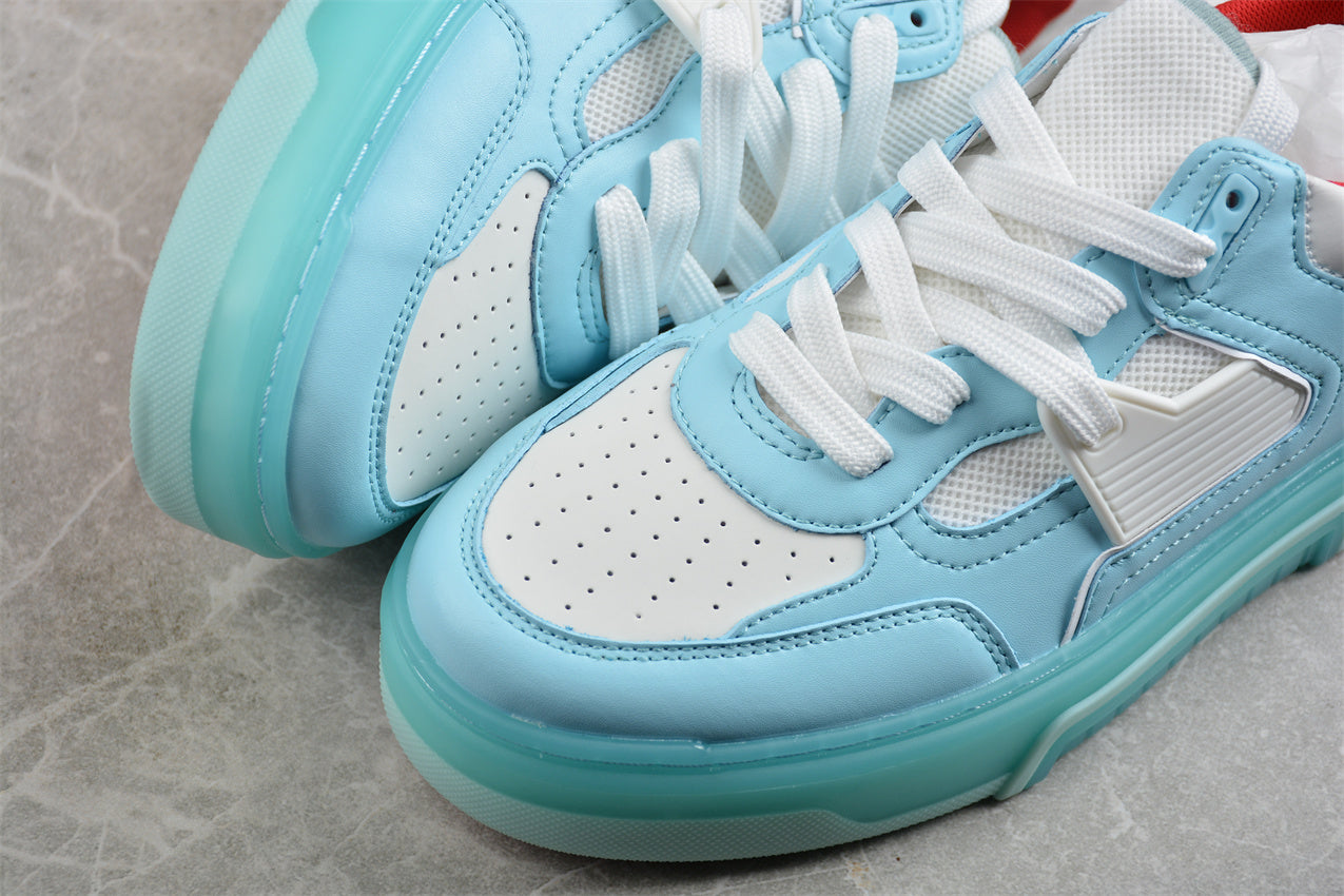 Christian Louboutin Astroloubi Leather Sneakers in Ice Blue-Switchreps