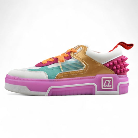 Christian Louboutin Astroloubi Spiked Leather in Pink/Golden