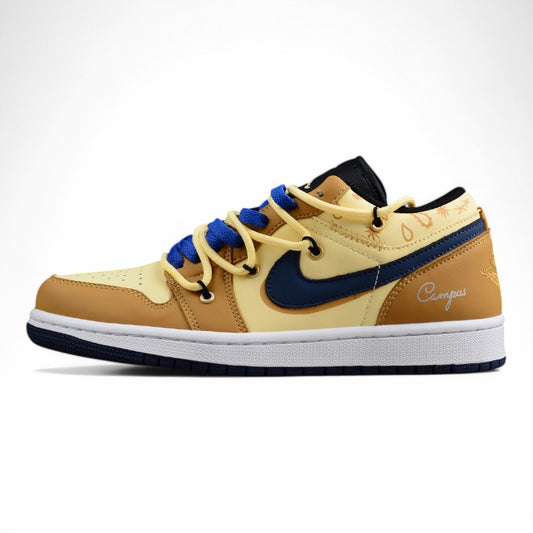 Custom Air Jordan 1 Low "Campus Time"  tan, beige 553558-062