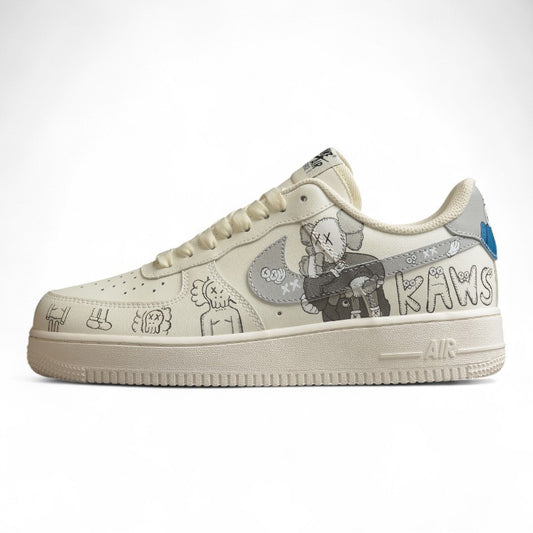 Custom Nike Air Force 1 x KAWS 1 Beige/Grey - Best Reps Website 2025