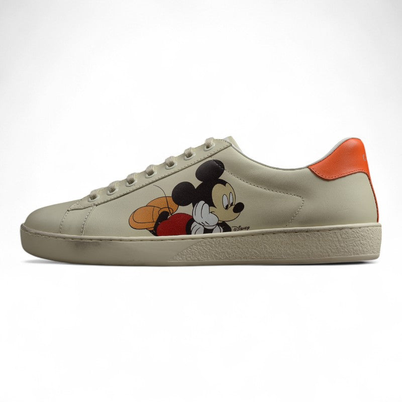 Gucci Ace x Disney "Mickey Mouse" Ivory Leather Sneaker - Best Reps Website 2025