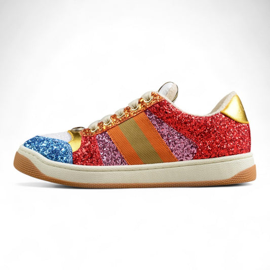 Gucci Glitter-Embellished Screener Sneakers - Best Reps Website 2025