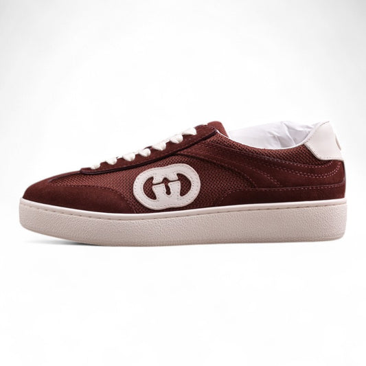 Gucci Interlocking G Brown Suede Low Top Sneakers - Best Reps Website 2025