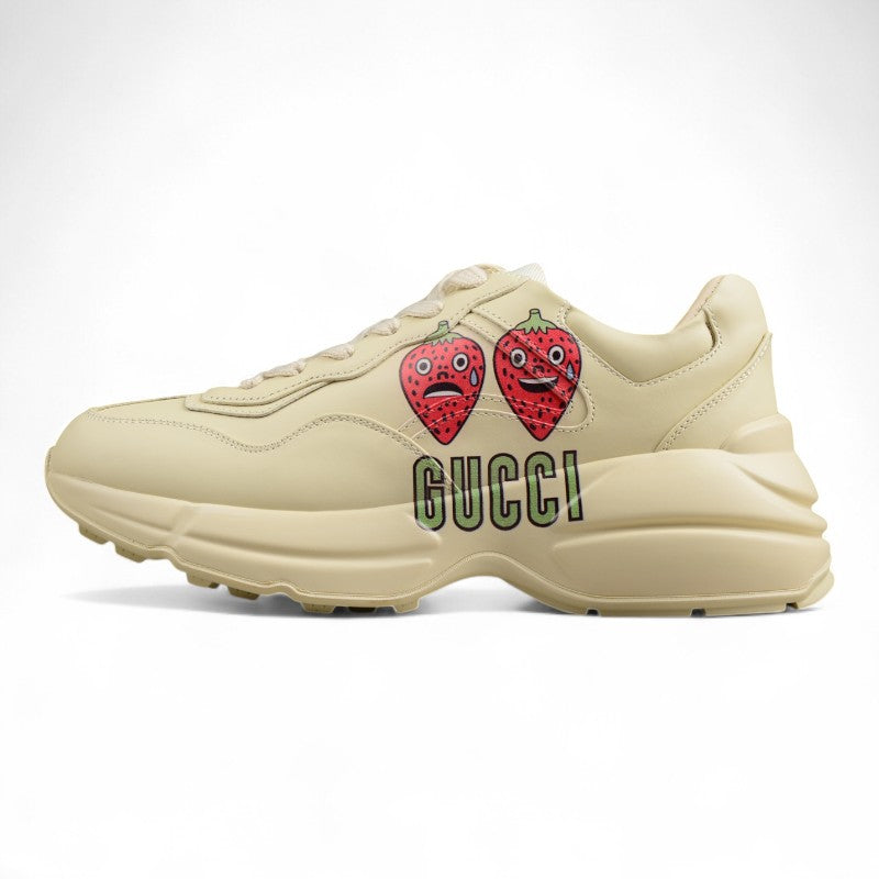 Gucci Rhyton Sneaker With Strawberry Print 'Ivory White' - Best Reps Website 2025