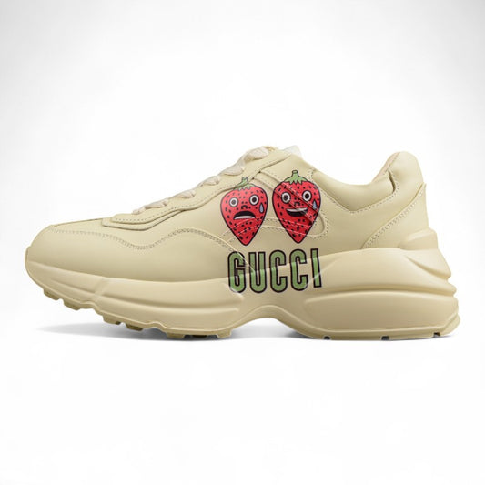 Gucci Rhyton Sneaker With Strawberry Print 'Ivory White' - Best Reps Website 2025