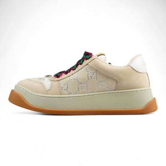 Gucci Screener GG Leather-Trimmed Canvas Sneakers - Best Reps Website 2025