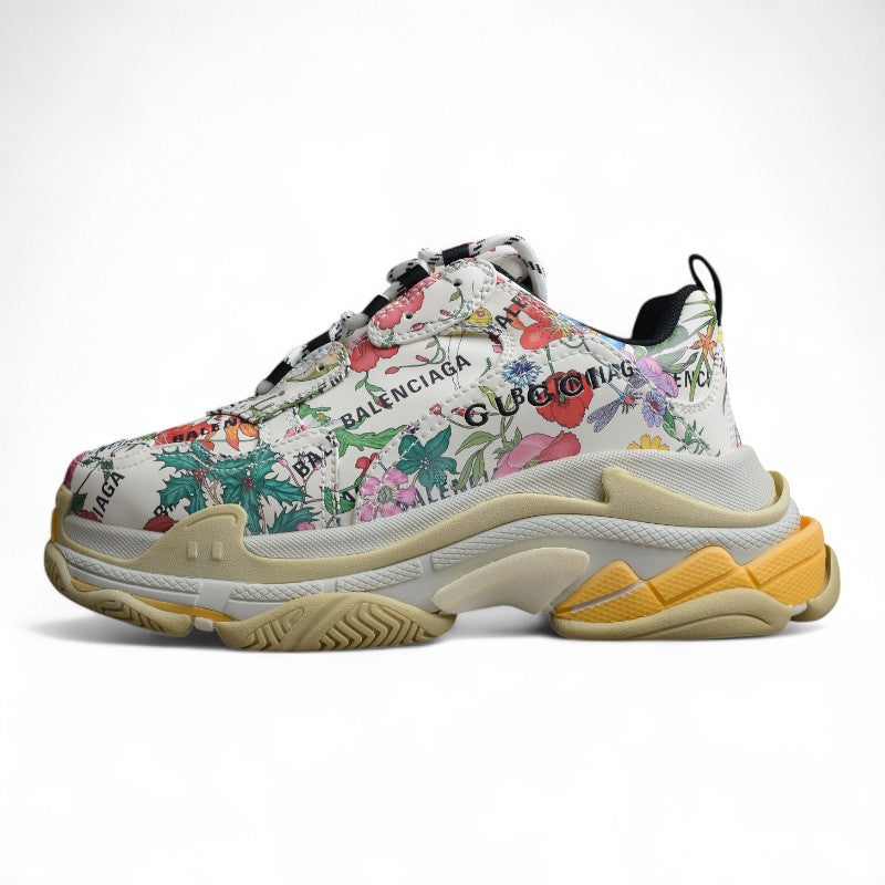 Gucci x Balenciaga The Hacker Project Triple S – Flora Print - Best Reps Website 2025