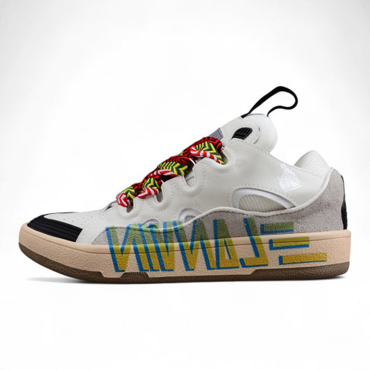Lanvin Leather Curb Sneaker 'White Ivory'