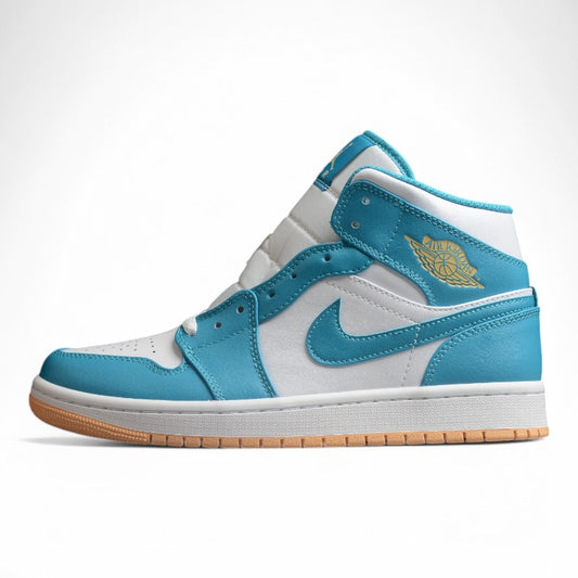 Nike Air Jordan 1 Mid "Aquatone Celestial Gold White"
