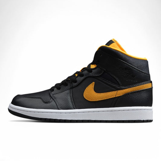 Nike Air Jordan 1 Mid "Black Metallic Gold White"