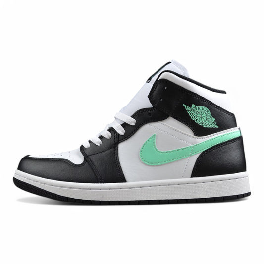 Nike Air Jordan 1 Mid "Green Glow White Black"