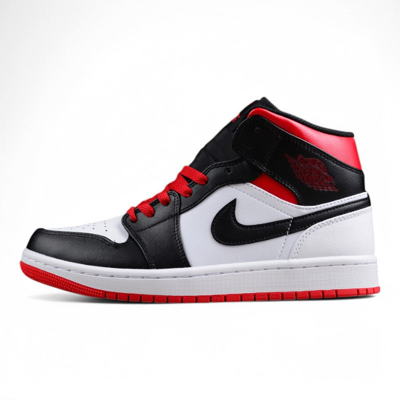 Nike Air Jordan 1 Mid "White/Black/Gym Red"
