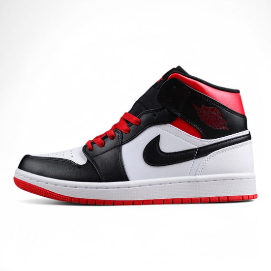 Nike Air Jordan 1 Mid "White/Black/Gym Red"