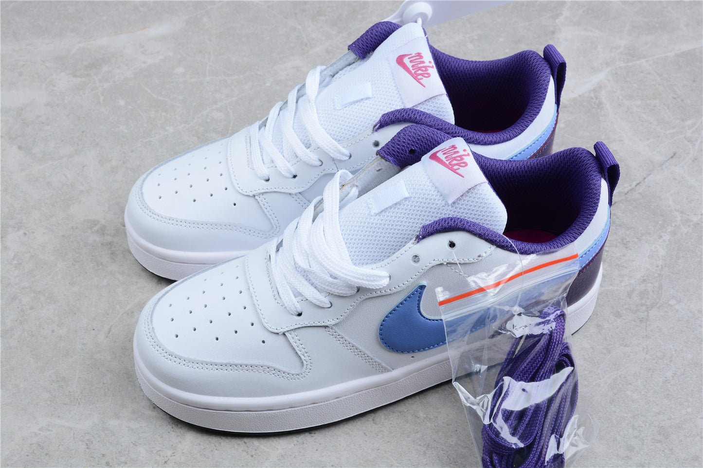 Nike Court Borough Low 2 GS (BQ5448-106) - White/Blue