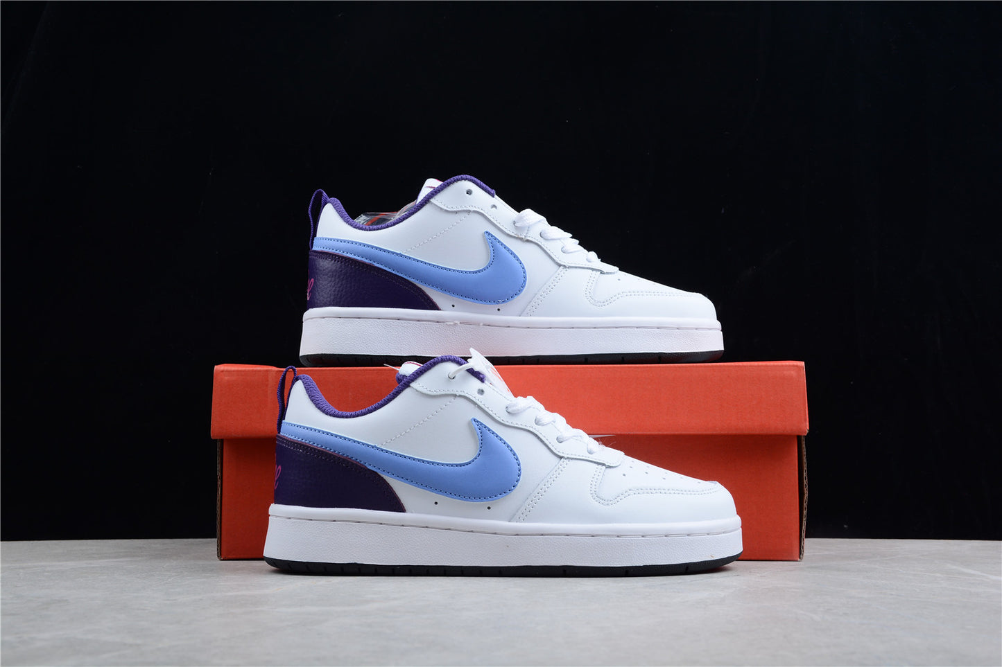 Nike Court Borough Low 2 GS (BQ5448-106) - White/Blue