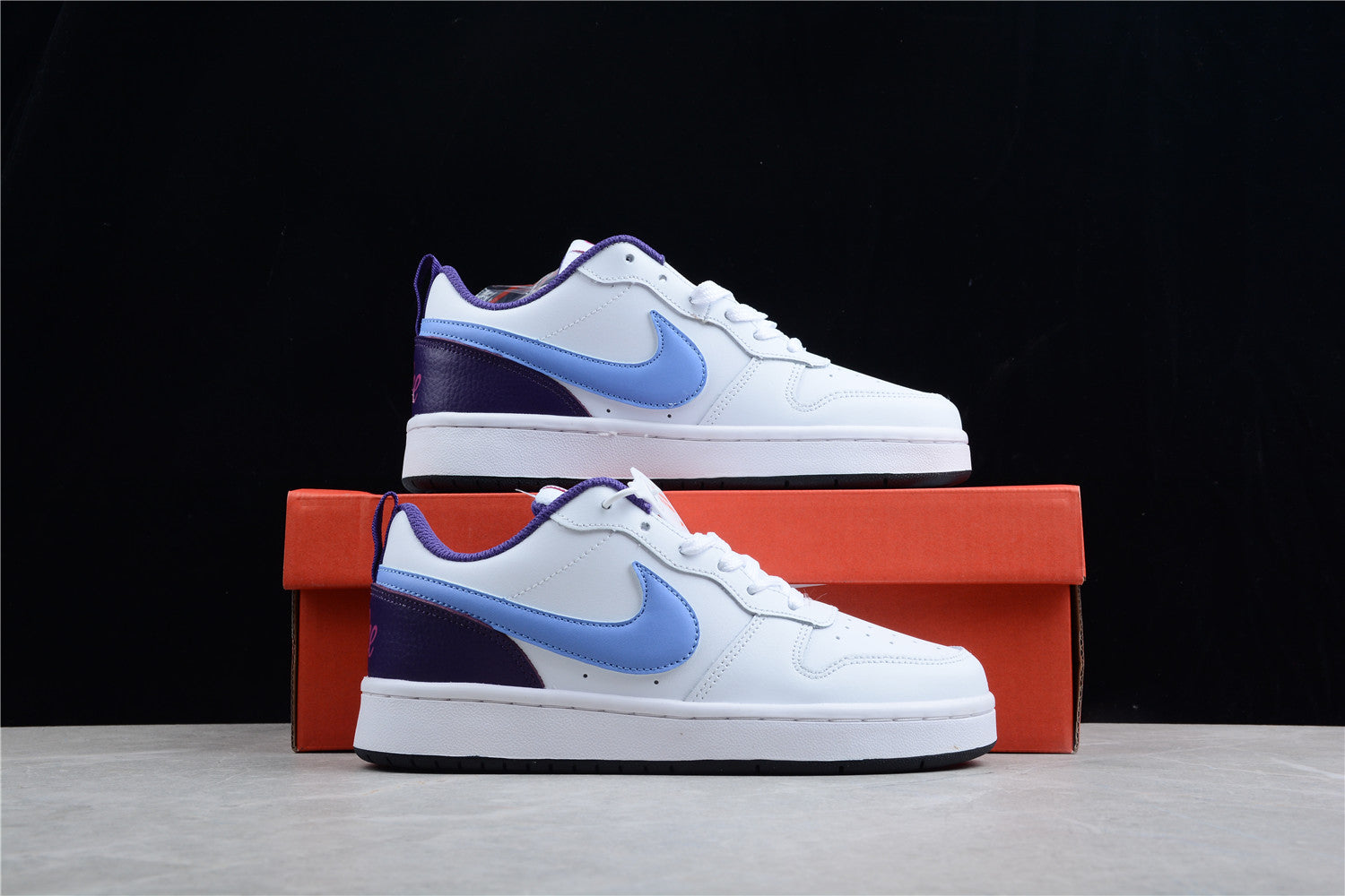 Nike Court Borough Low 2 GS (BQ5448-106) - White/Blue