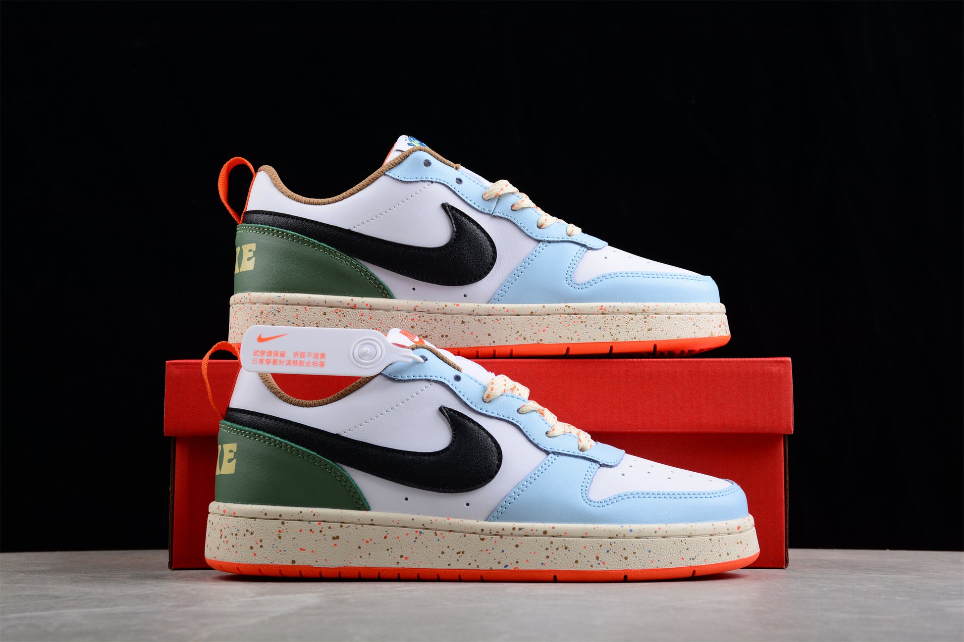Nike Court Borough Low 2 GS "White Alabaster Speckled"