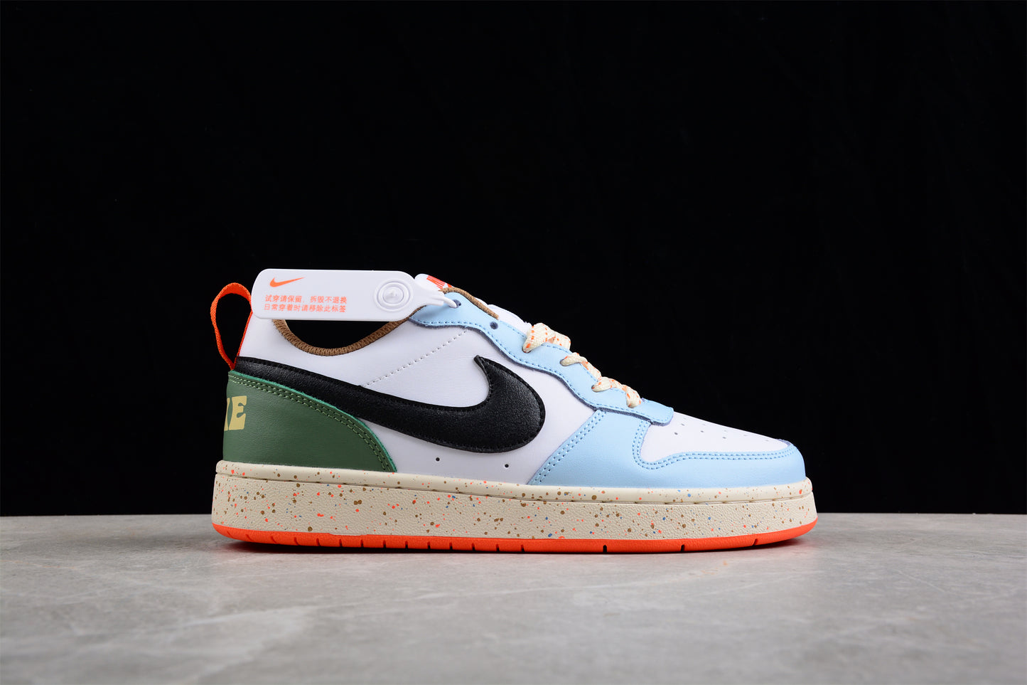 Nike Court Borough Low 2 GS "White Alabaster Speckled"