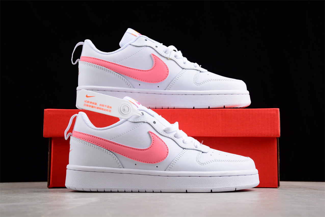 Nike Court Borough Low 2 GS "White Coral Laser Orange"