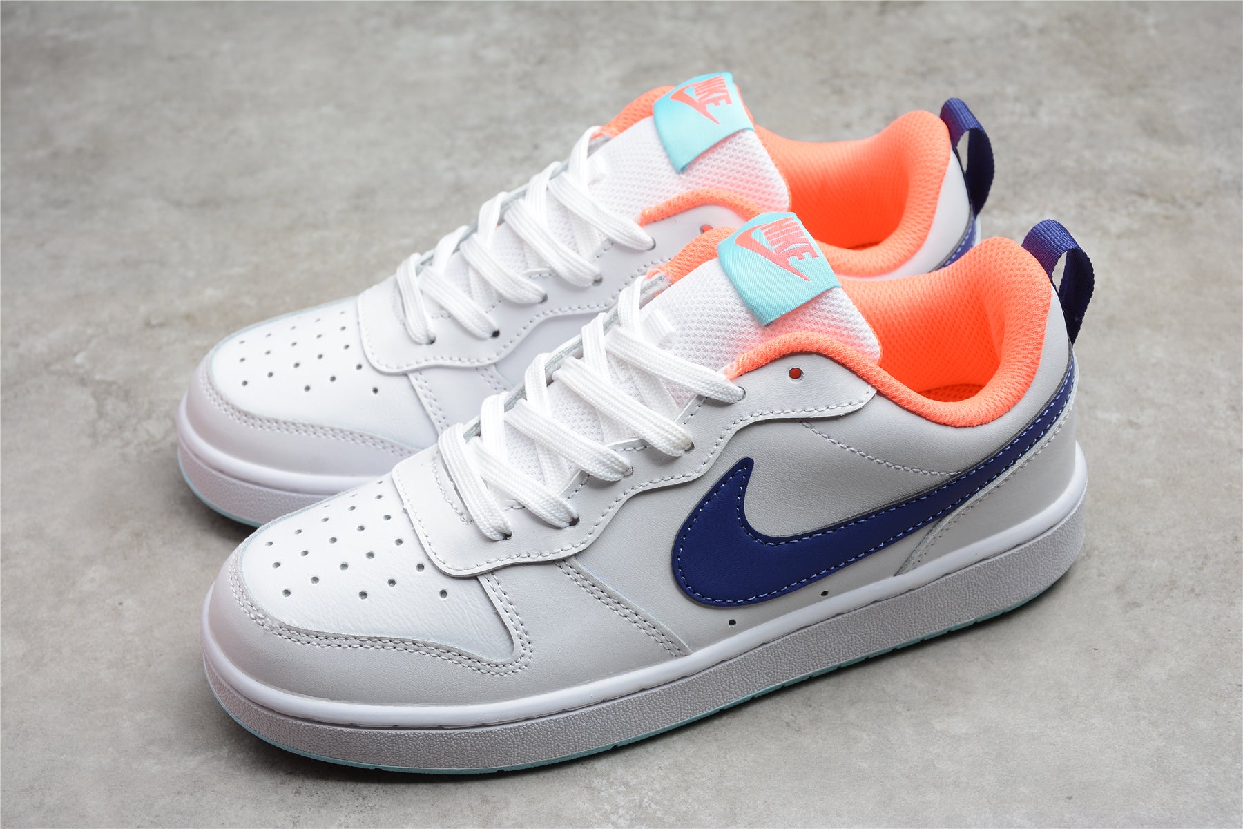 Nike Court Borough Low 2 GS "White Navy"