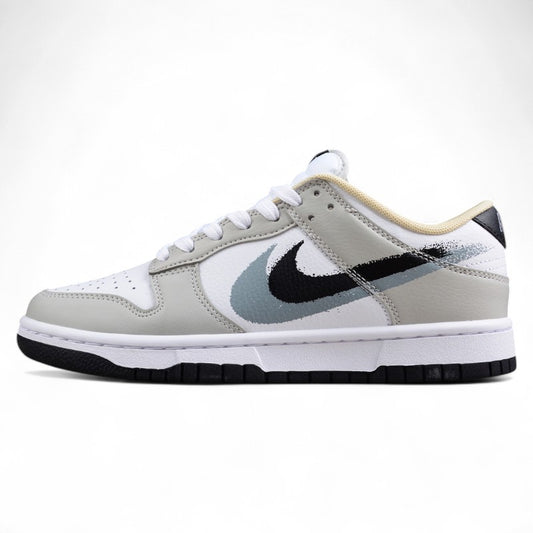 Nike Dunk Low "Spray Paint" Swoosh Gray