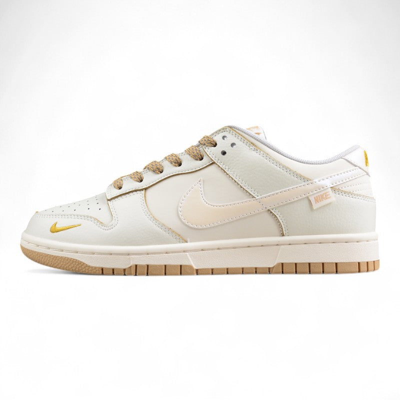 Nike Dunk Low Unisex Basketball Sneakers in Ivory/Brown - Best Reps Website 2025