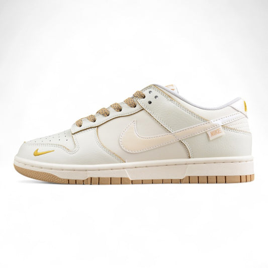 Nike Dunk Low Unisex Basketball Sneakers in Ivory/Brown - Best Reps Website 2025