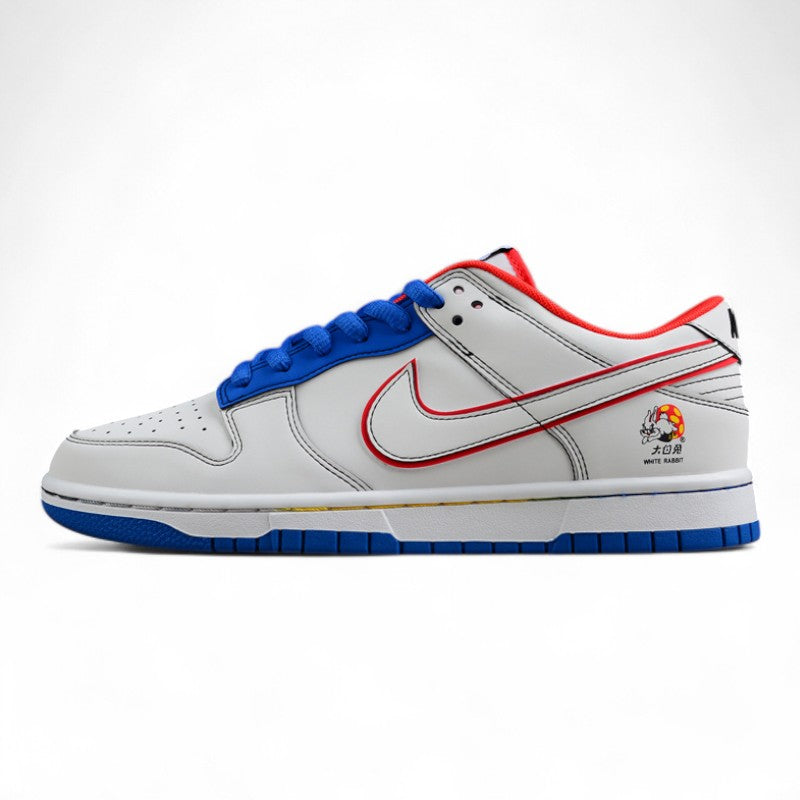 Nike SB Dunk Low "White Rabbit" Blue Red - Best Reps Website 2025