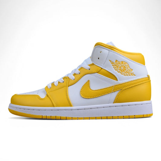 Nike Women's Air Jordan 1 Mid 'University Gold White' 