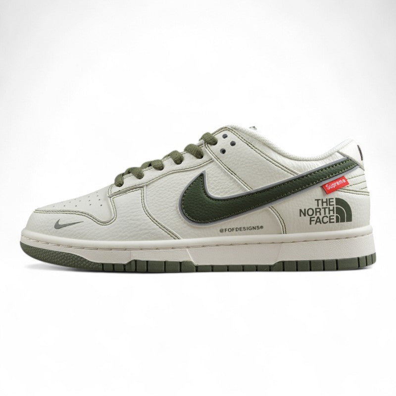 SB Dunk Low Supreme x The North Face White Green 