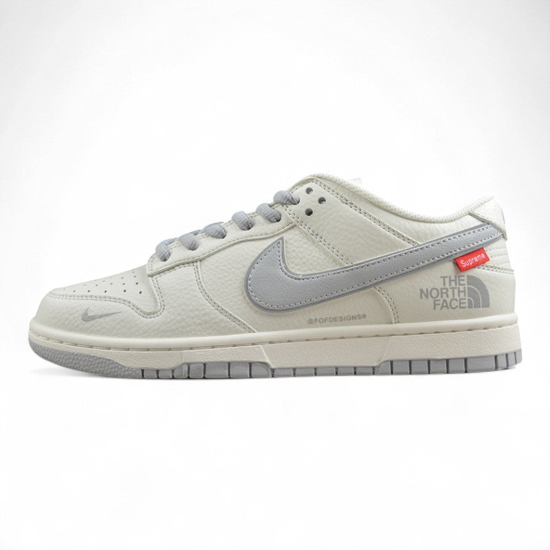 SB Dunk Low Supreme x The North Face White Grey 