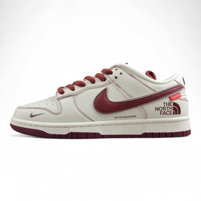 SB Dunk Low Supreme x The North Face White Red