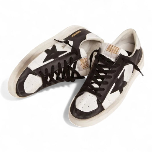 Stardan sneakers in black and white leather
