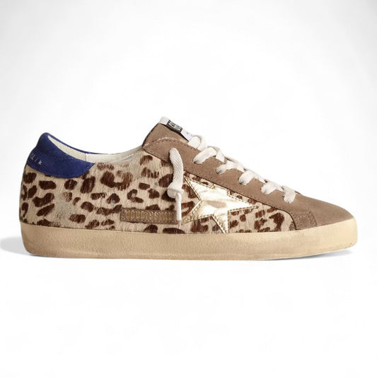 Super-Star LTD sneakers in pony skin with a gold star and suede heel tab 