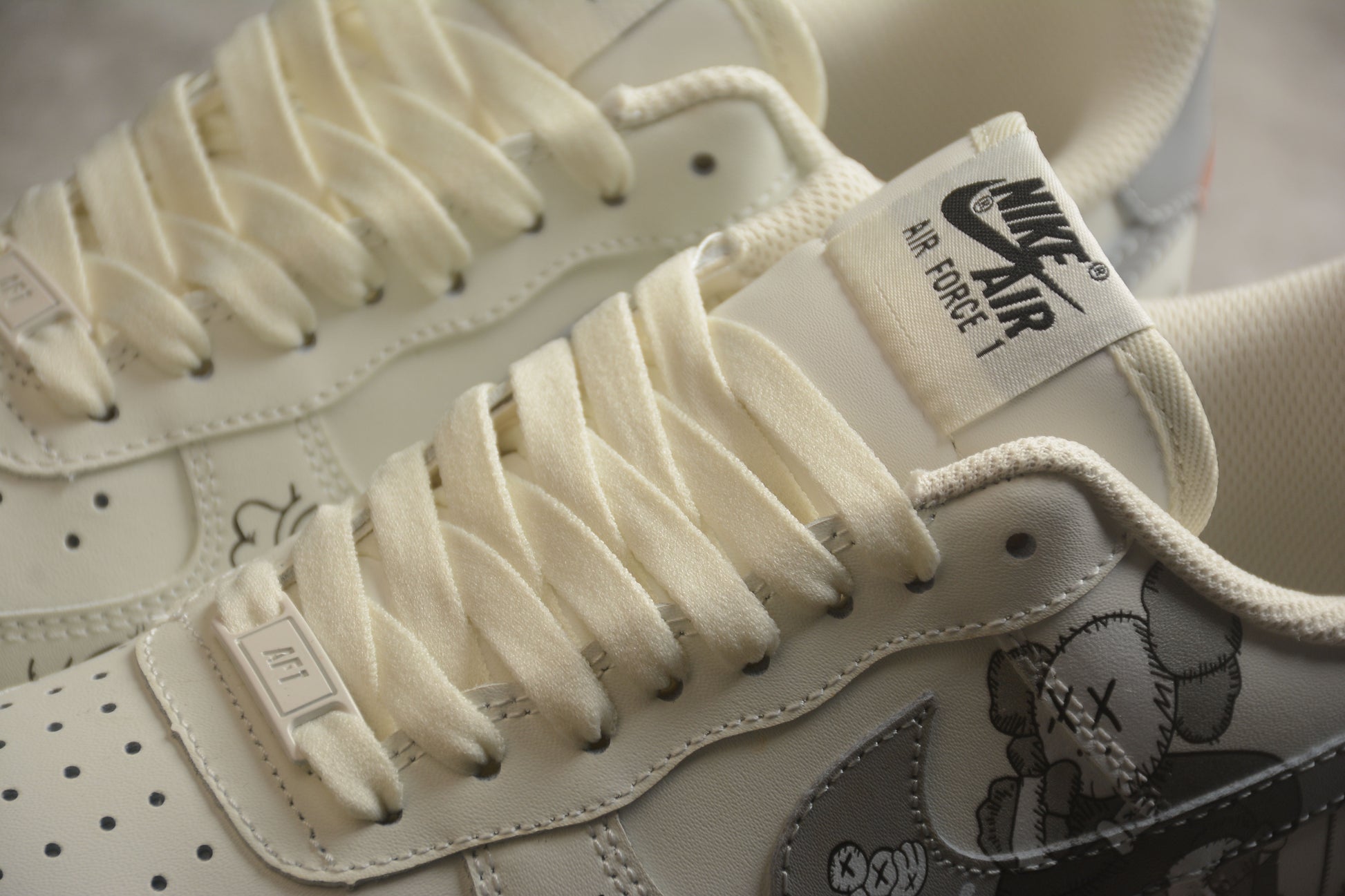 Custom Nike Air Force 1 x KAWS 1 Beige/Grey